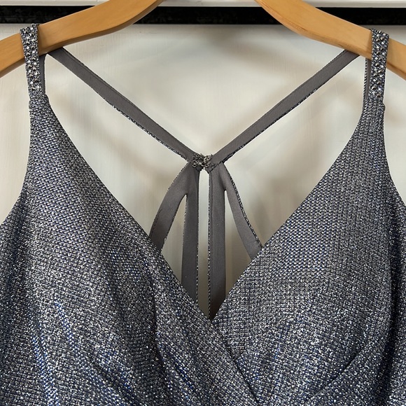 NWT Clarisse Platinum Sparkle Dress - Picture 12 of 17